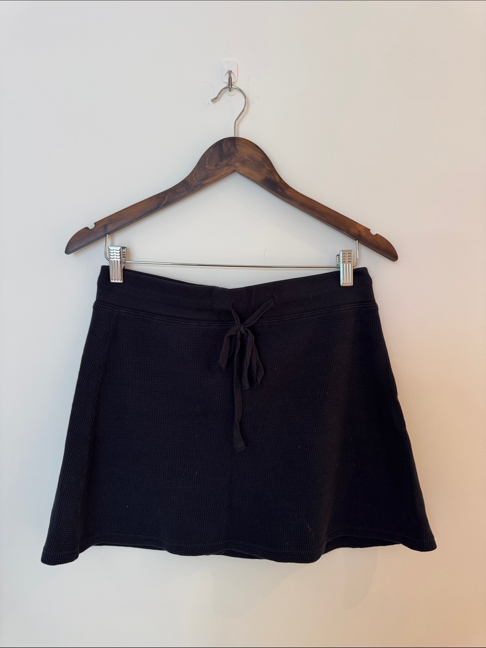 Brandy Melville navy Drawstring Knit Mini Skirt